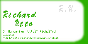 richard utto business card